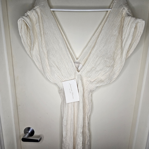 Savannah Morrow organic cotton maxi ivory dress NWT XS/S - Picture 7 of 8